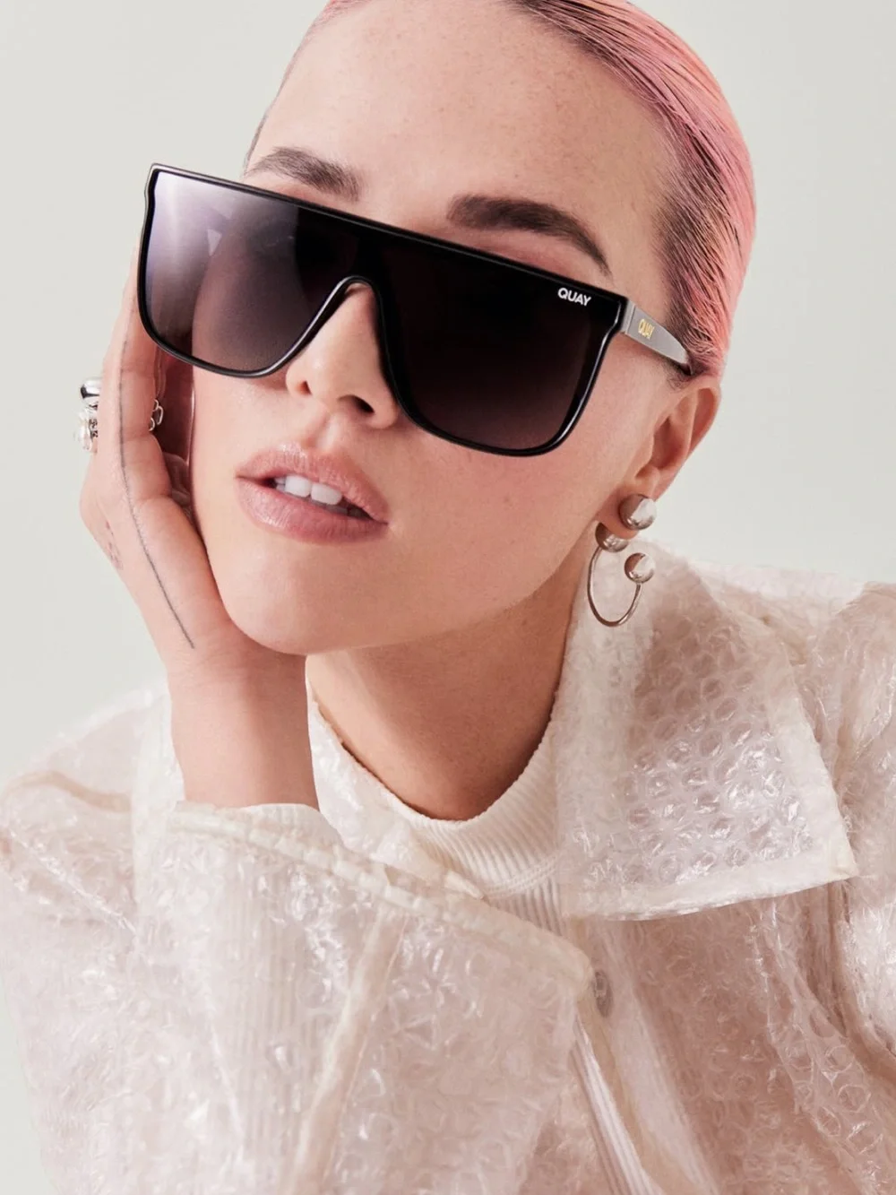 Quay Nightfall 52mm Gradient Flat Top Sunglasses